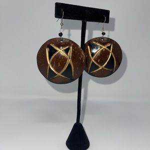 Ethnic Handmade Coconut Shell Earrings
